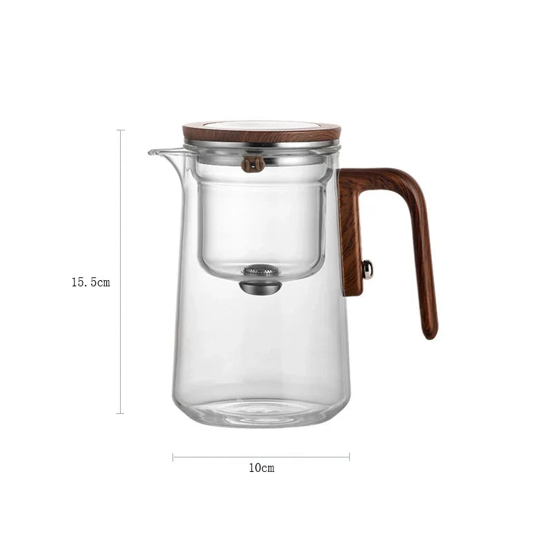 Elegancki Magnetyczny Szklany Dzbanek Zaparzacz do Herbaty Liściastej 600/900 ml