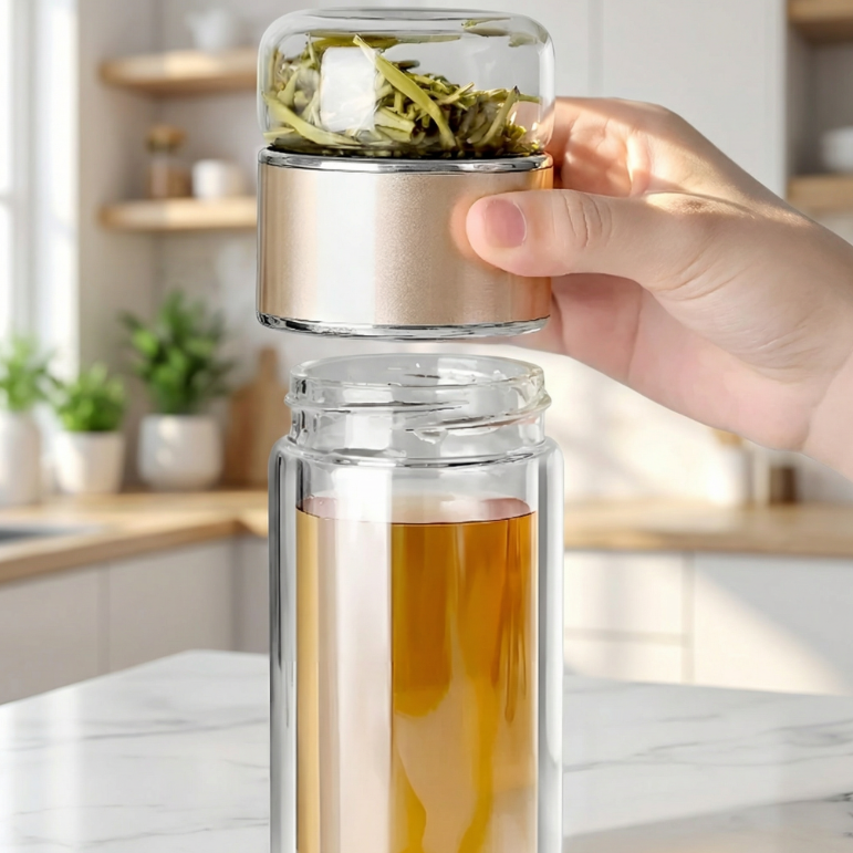 ZaparzTo!™ – Szklany kubek z zaparzaczem do herbaty - 500ml